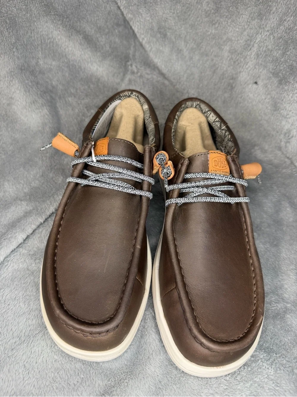 Hey Dude Wally Grip Craft Leather Brown